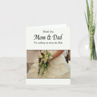 Mum & Dad Thanks for Walking me down Aisle