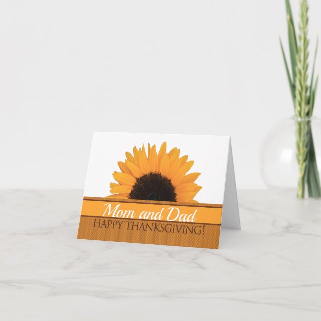 Mum & Dad   Thanksgiving Card (Front)