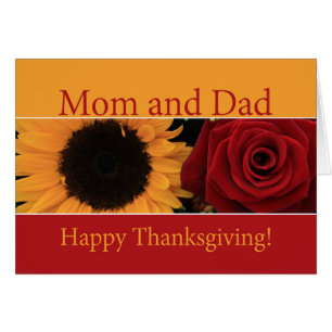 Mum & Dad   Thanksgiving Card