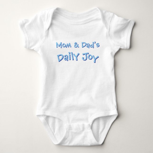 Mum & Dad's Daily Joy Baby Boy Bodysuit (Front)