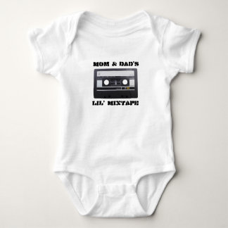 Mum & Dad's Lil' MixTape Baby Jersey, White Bodysuit