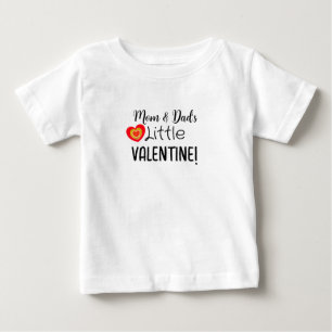  Mum & Dad's Little Valentine Cute Heart  Baby T-Shirt