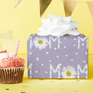 Mum Daisy On Polka Dots Wrapping Paper