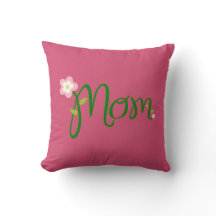Mum Dark Pink Throw Pillow