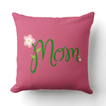 Mum Dark Pink Throw Pillows