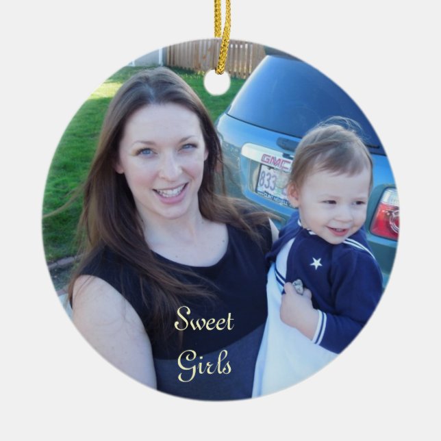Mum Daughter Photo Ornaments Holiday Christmas (Front)