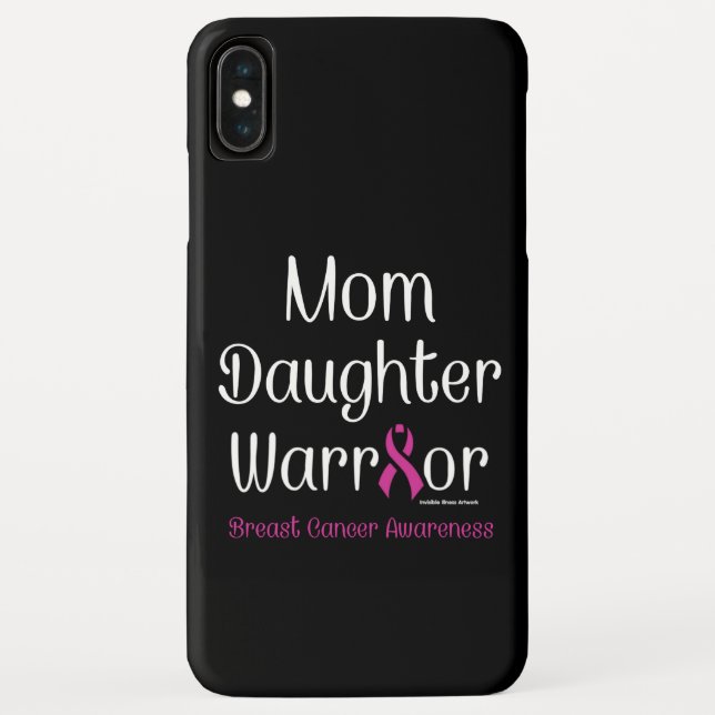 Mum Daughter Warrior...Breast Cancer Case-Mate iPhone Case (Back)