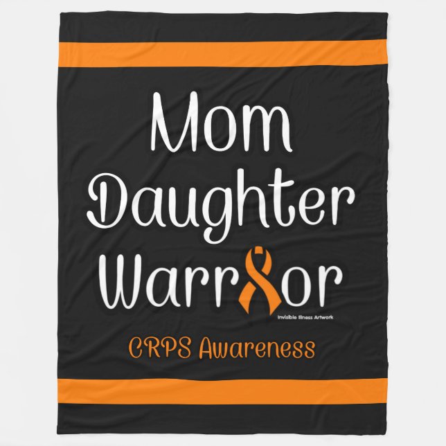 Mum Daughter Warrior...CRPS Fleece Blanket (Front)