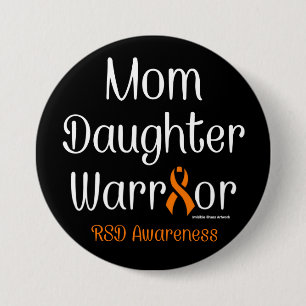 Mum Daughter Warrior...RSD 7.5 Cm Round Badge