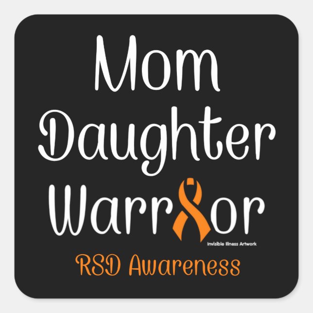 Mum Daughter Warrior...RSD Square Sticker (Front)