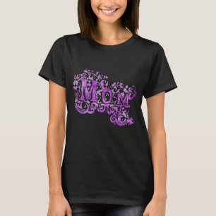 Mum decorative purple text t-shirt