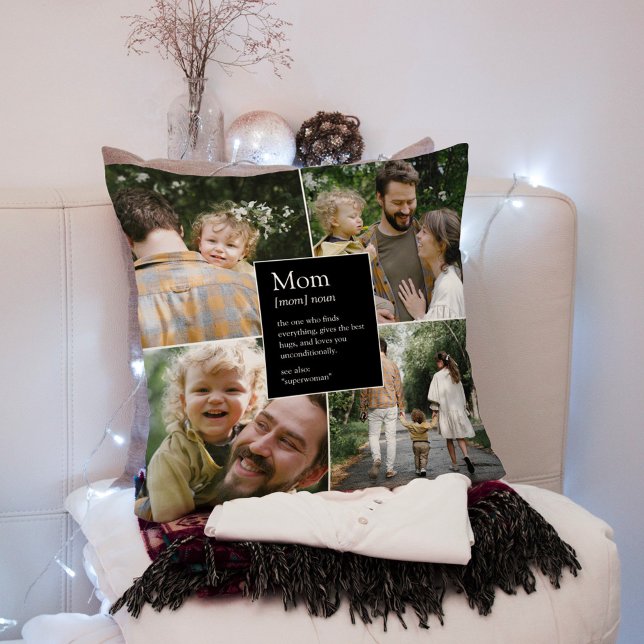 Mum Definition Funny & Heartfelt Family Photo Cushion (Creator Uploaded)