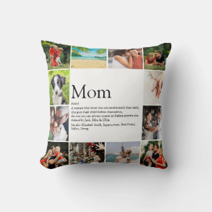 Mum Definition Quote 12 Photo Collage Cushion