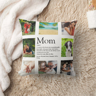 Mum Definition Quote Photo Collage Mothers Day Thr Cushion