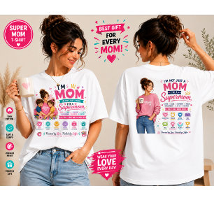 Mum Design PNG Super Mum Coffee Design T-Shirt