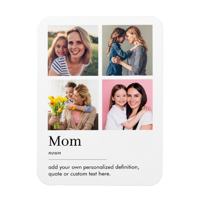 Mum Dictionary Definition Photo Collage Magnet (Vertical)