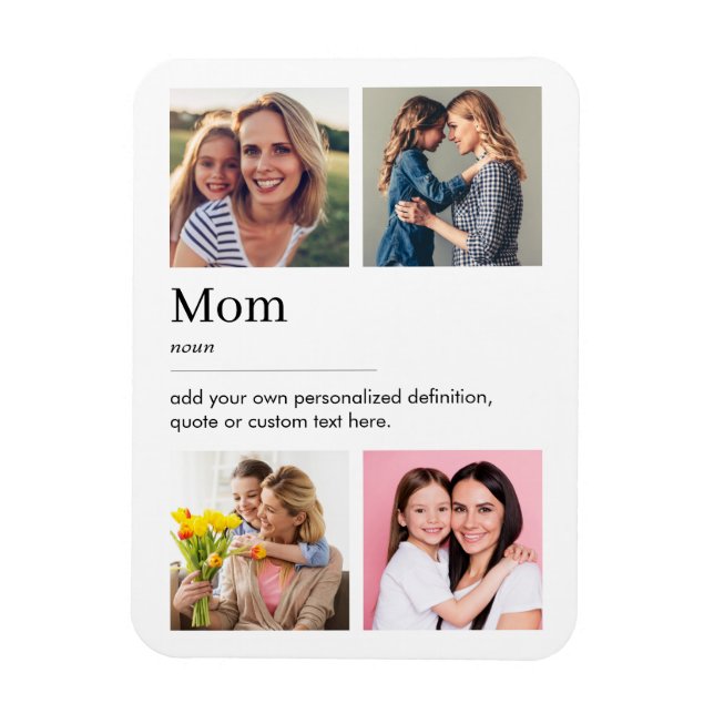 Mum Dictionary Definition Photo Collage Magnet (Vertical)