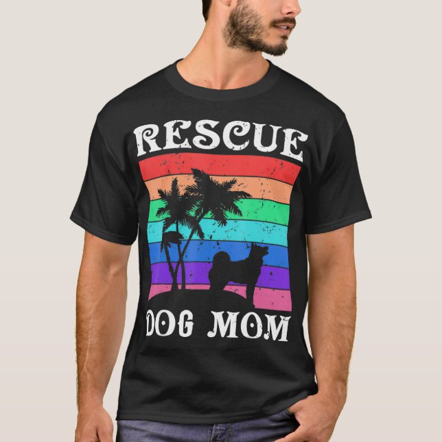 Mum Dog Rescue Canine Owner Family Pet Dog T-Shirt (Front)
