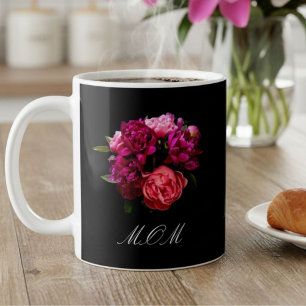 Mum Dramatic Pink And Purple Peonies Coffee Mug