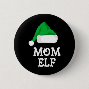 Mum Elf Christmas Matching Family Pj Pajama Xmas 6 Cm Round Badge