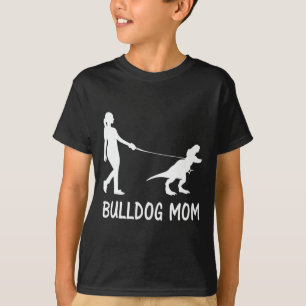 Mum English Bulldog Mama Dog Dinosaur Women Mother T-Shirt