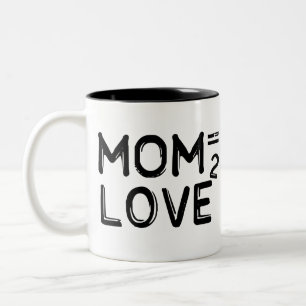 Mum Equals Love Squared Two-Tone Mug