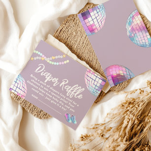 Mum era baby shower diaper raffle enclosure card