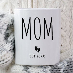 Mum Est 2025 First Time Mama Expect Baby New Mum Coffee Mug