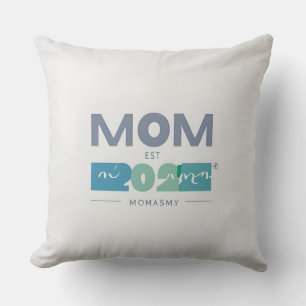 Mum Est. 2025: Minimalist New Mummy Keepsake Cushion