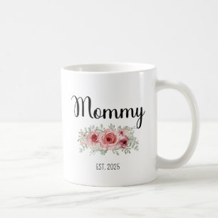 Mum Est 2025 Promoted To Mummy Mama Pregnancy Coffee Mug
