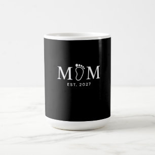 Mum Est. 2027 Baby Footprint   New Mum Gift Coffee Mug
