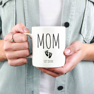 Mum Est. 20XX Baby Feet Mug