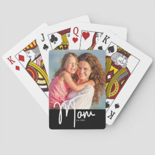 Mum Est. Photo Gift Playing Cards