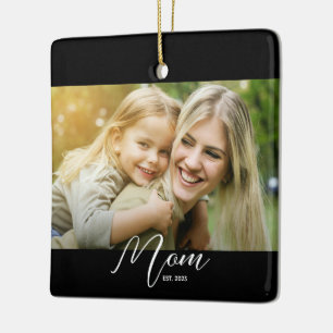 Mum Est. Photo New Mum Gift Keychain Ceramic Ornament