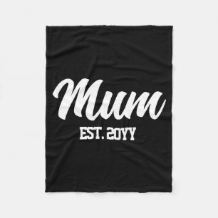 Mum est year gift for new mom t shirt  fleece blanket