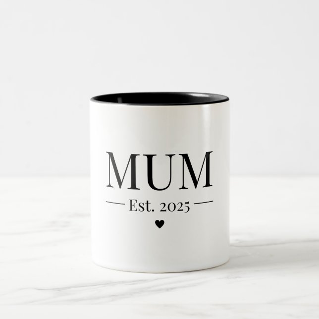 Mum Established 2025 Two-Tone Coffee Mug (Center)