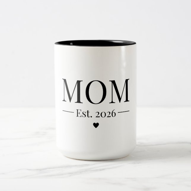 Mum Established 2026 Two-Tone Coffee Mug (Center)