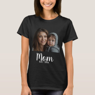 Mum Established Black Modern Script T-Shirt