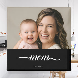 Mum Established Black Photo Custom Year Magnet