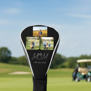 Mum Established Black Script 3 Photo Golf Head Cover