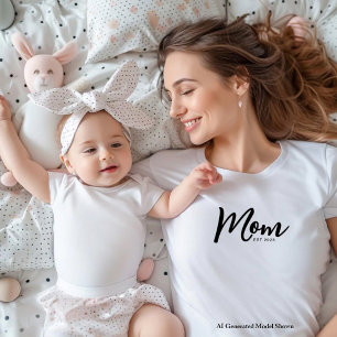 Mum Established Black Script T-Shirt