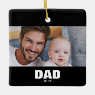 Mum Established Black White Bold Photo Ceramic Ornament