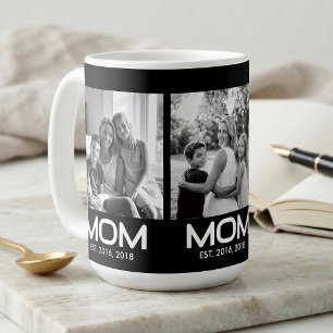 Mum Established Bold Black 3 Photo  Coffee Mug