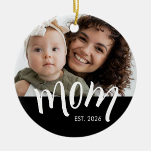 Mum Established Caps White Custom Year New Mama Ceramic Tree Decoration