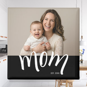 Mum Established Caps White Custom Year New Mama Magnet