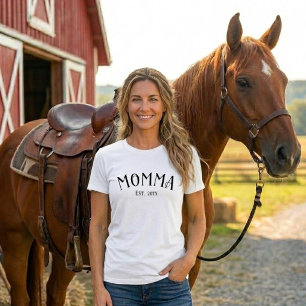 Mum Established Chic Black White New Mum Gift T-Shirt