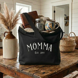 Mum Established Chic Black White New Mum Gift Tote Bag