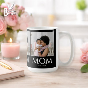 Mum Established Classic Caps Black Photo Coffee Mug