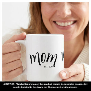 Mum Established Cute Stylish Custom Year Coffee Mug