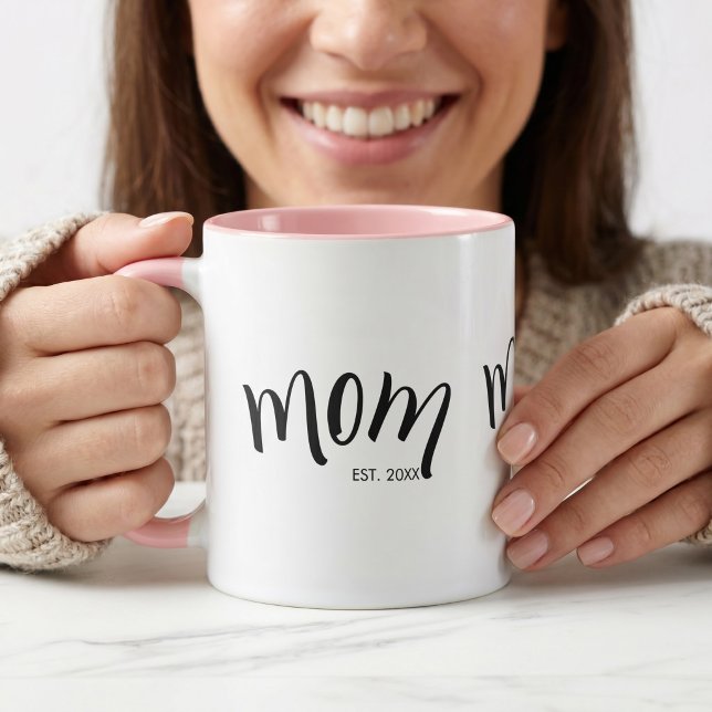 Mum Established Cute Stylish Custom Year  Mug (Creator Uploaded)